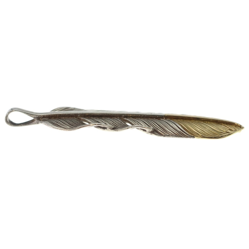 鷲見太郎(ワシミタロウ) M flight feather K18 top 02 フライトフェザー シルバー ペンダントトップ