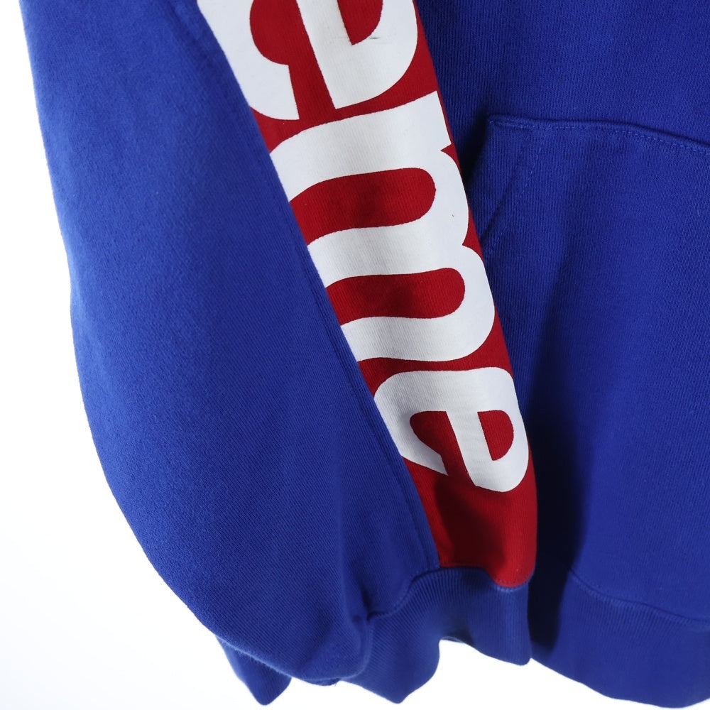 SUPREME(シュプリーム) 18SS Sideline Hooded Sweatshirt カンガルーポケット サイドライン プルオーバースウェットパーカー ブルー/レッド