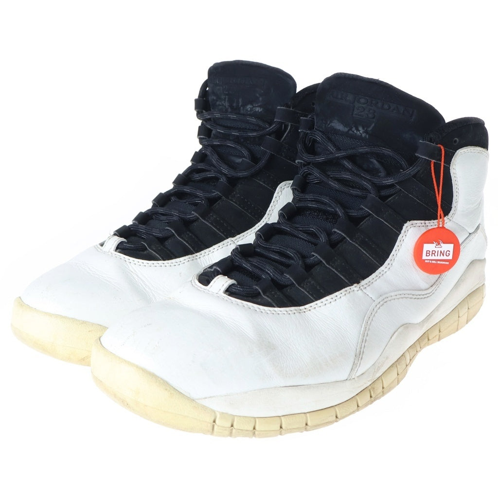NIKE(ナイキ) AIR JORDAN 10 RETRO I M BACK SUMMIT WHITE-BLACK-UNIV RED エアジョーダン10 レザーハイカットスニーカー ホワイト/ブラック US12.5/30.5cm 310805-104