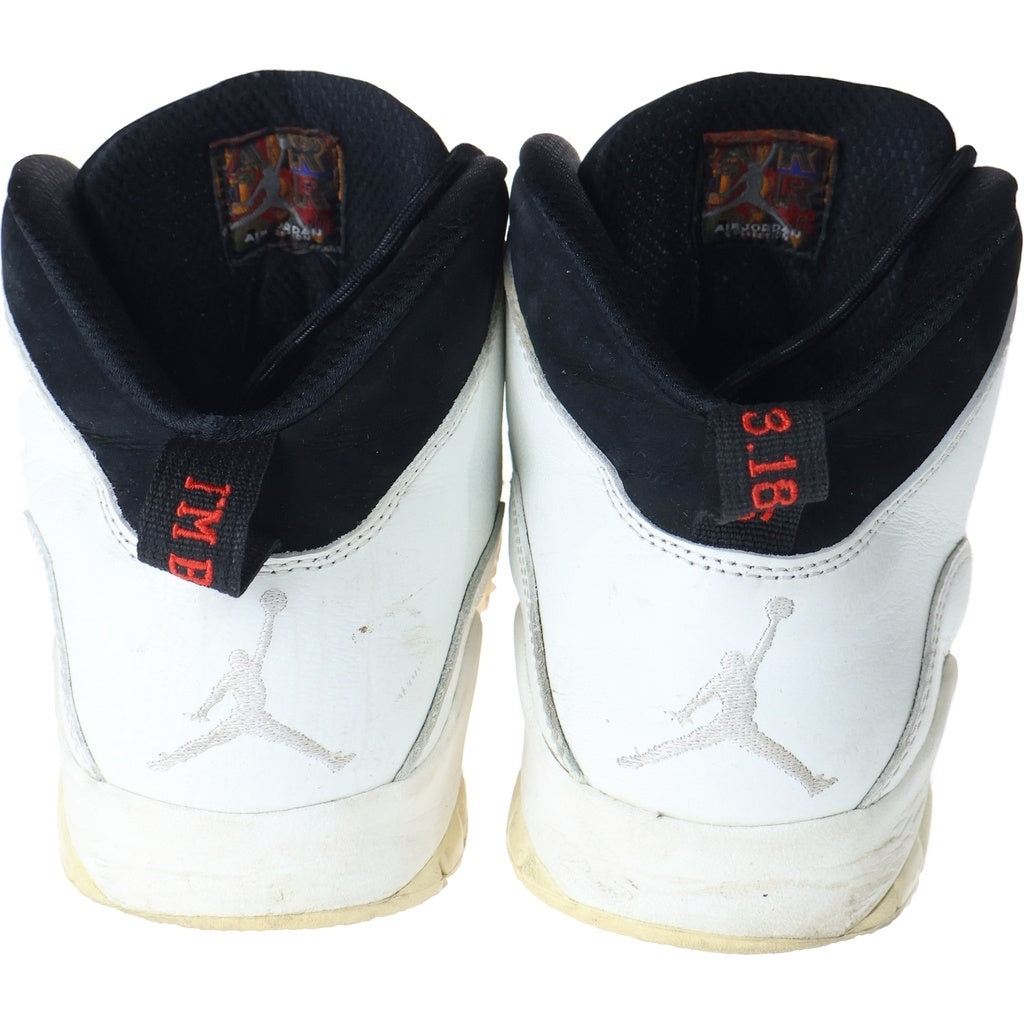 NIKE(ナイキ) AIR JORDAN 10 RETRO I M BACK SUMMIT WHITE-BLACK-UNIV RED エアジョーダン10 レザーハイカットスニーカー ホワイト/ブラック US12.5/30.5cm 310805-104