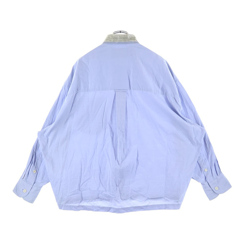 kolor(カラー) REGULAR COLLAR OXFORD SHIRT レギュラーカラー オックスフォード 長袖シャツ ロングスリーブ ライトブルー 22SCM-B07114