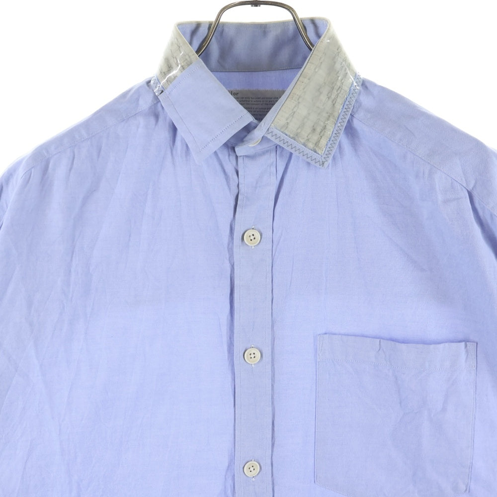 kolor(カラー) REGULAR COLLAR OXFORD SHIRT レギュラーカラー オックスフォード 長袖シャツ ロングスリーブ ライトブルー 22SCM-B07114