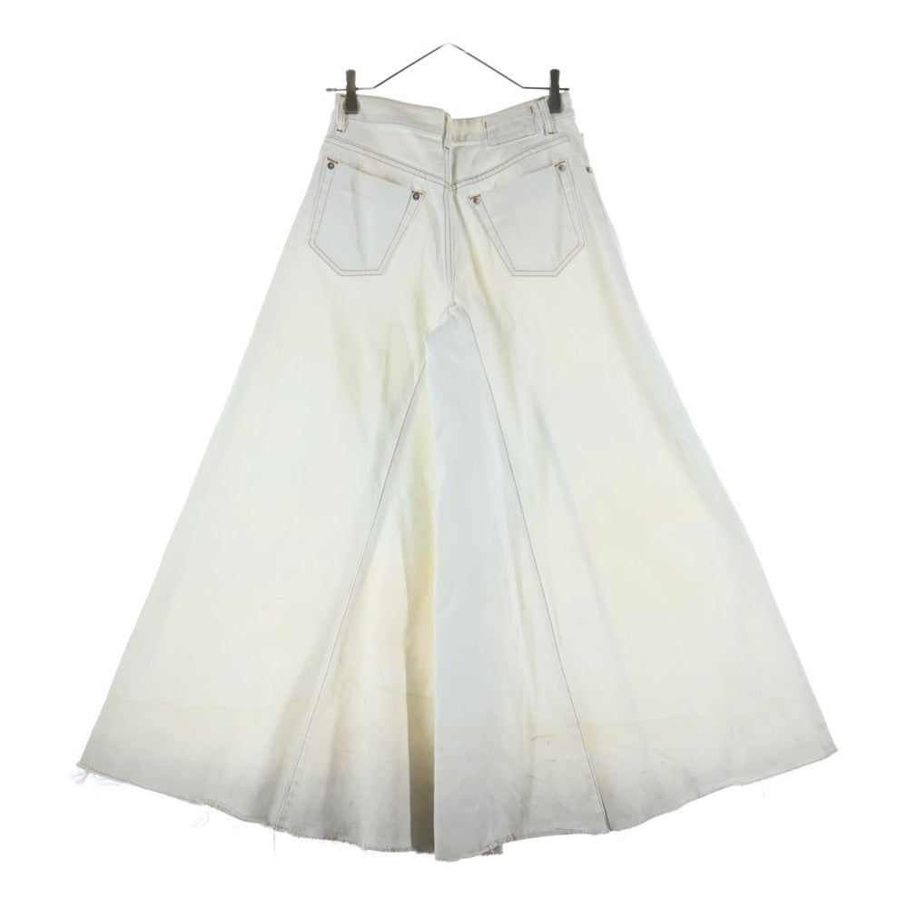 MM6 Maison Margiela(エムエムシックスメゾンマルジェラ) 17SS WIDE DENIM ワイドレッグ ブリーチデニムパンツ S52LA0045 ホワイト