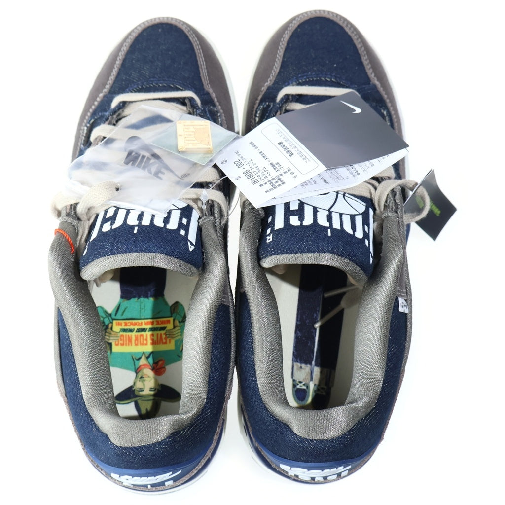 NIKE(ナイキ) ×NIGO ×LEVIS AIR FORCE3 LOW SP GC ENIGMA STONE エアフォース3 デニムローカットスニーカー インディゴ/ブラウン US8.5/26.5cm IB1808-002