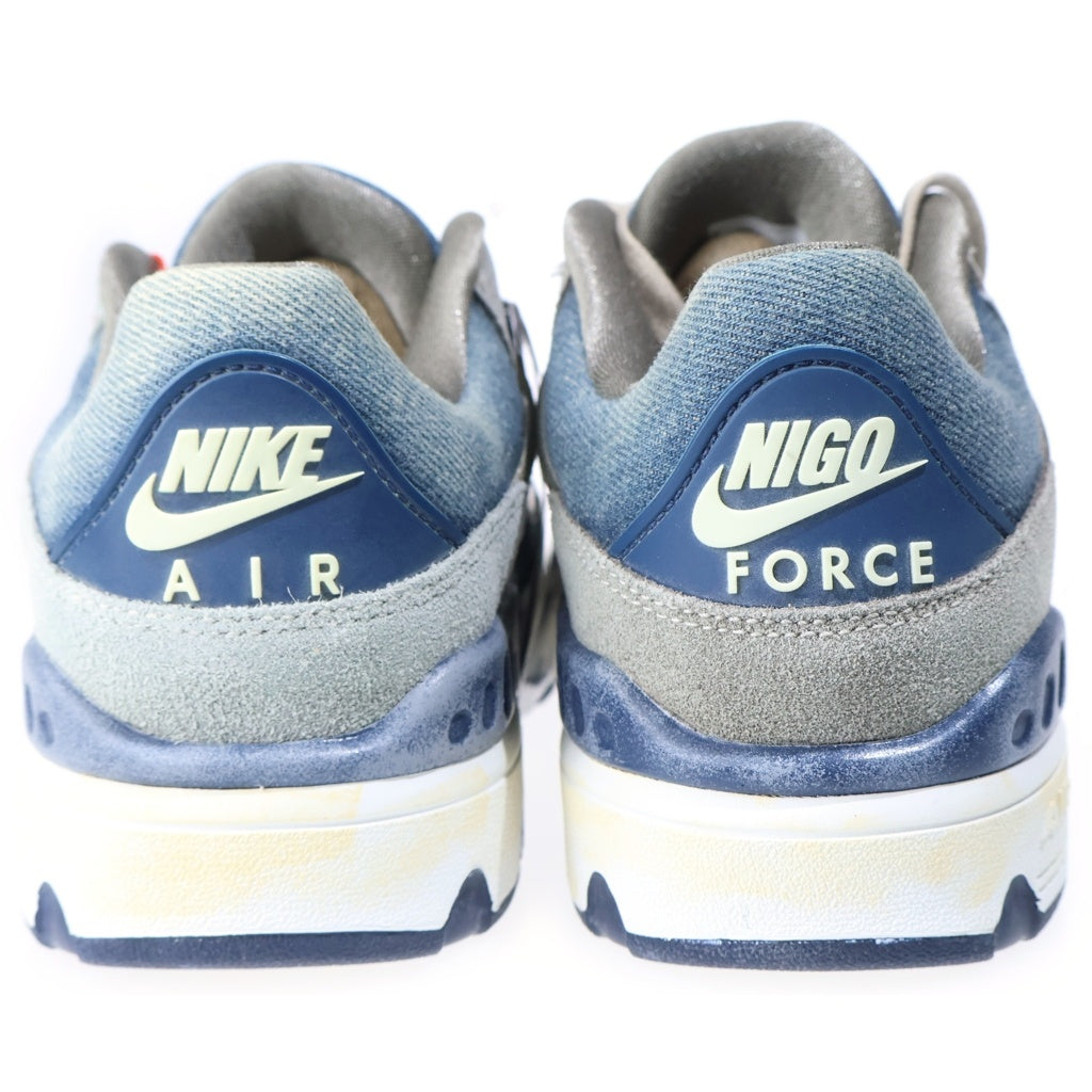 NIKE(ナイキ) ×NIGO ×LEVIS AIR FORCE3 LOW SP 4 OLIVE GREY エアフォース3 デニムローカットスニーカー インディゴ/グレー US8.5/26.5cm HQ0262-001