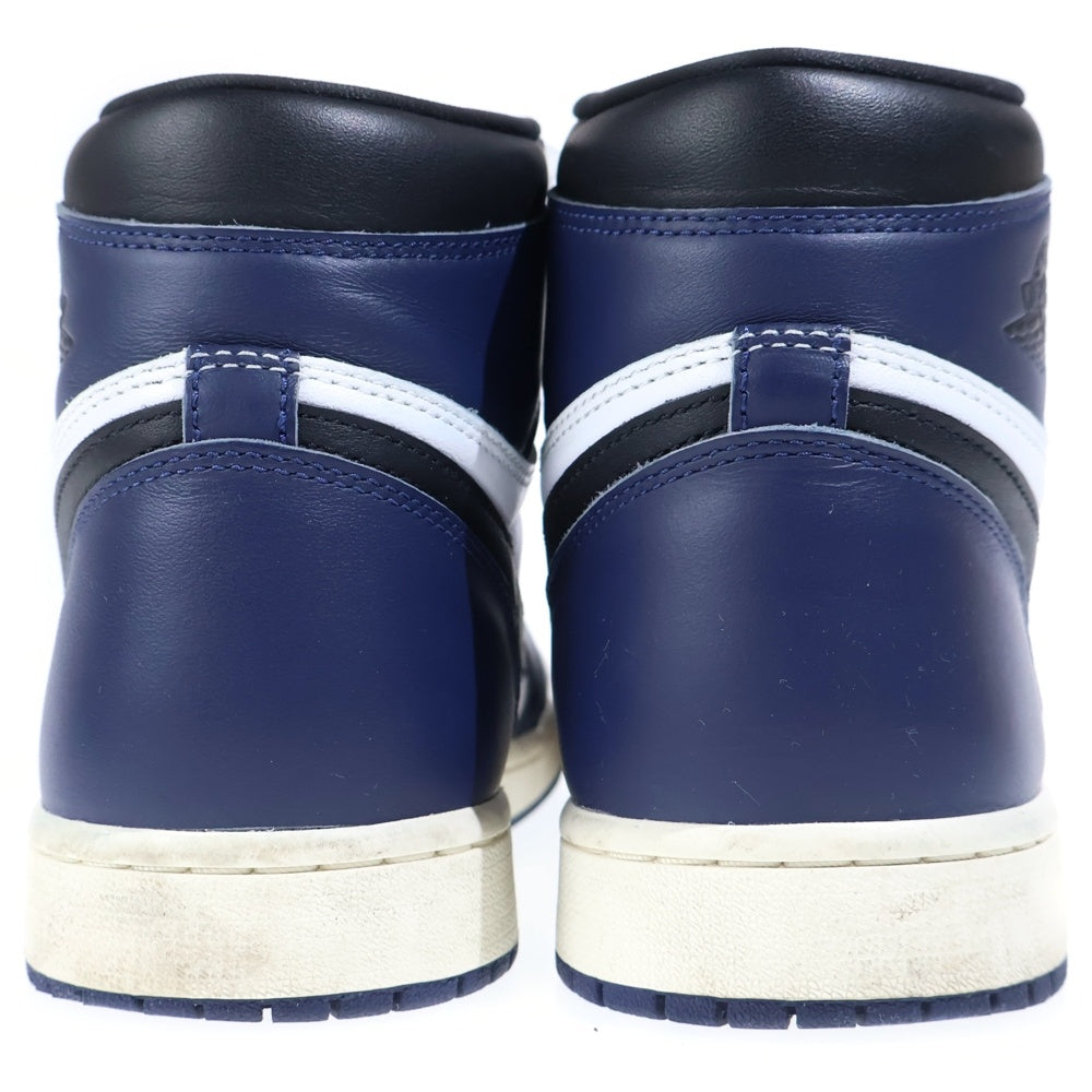 NIKE(ナイキ) AIR JORDAN 1 RETRO HIGH OG MIDNIGHT エアジョーダン1 レザーハイカットスニーカー ホワイト/ネイビー US10/28.0cm DZ5485-401