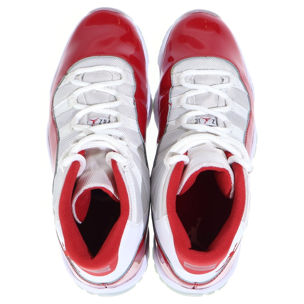 NIKE(ナイキ) AIR JORDAN 11 RETRO VARSITYREエアジョーダン11 レトロ エナメル ハイカットスニーカー ホワイト/レッド US9.5/27.5cm CT8012-116