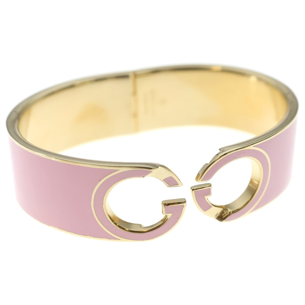 GUCCI(グッチ) インターロッキングG エナメルブレスレット バングル ピンク レディース
