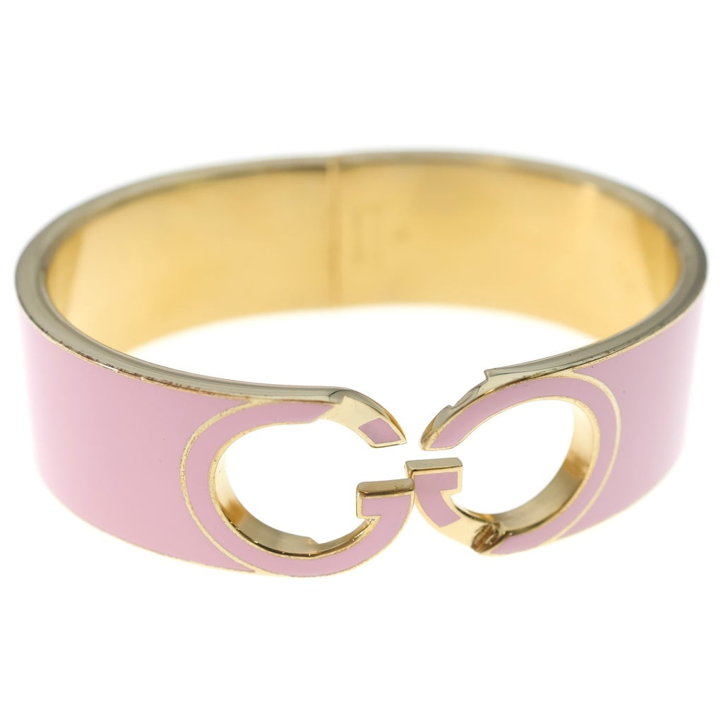 GUCCI(グッチ) インターロッキングG エナメルブレスレット バングル ピンク レディース
