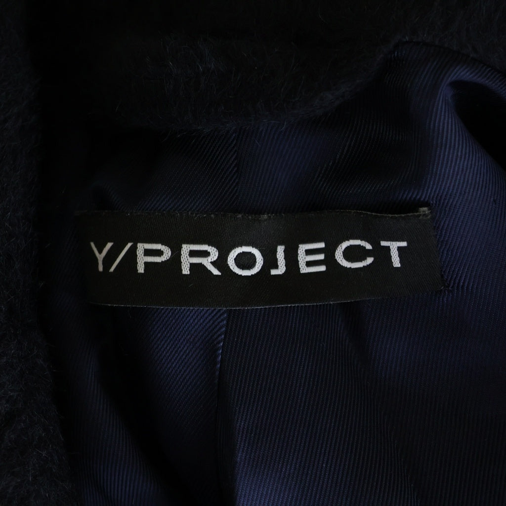 Y/PROJECT(ワイプロジェクト) Double Lapel Alpaca & Wool Coat ダブルラペル アルパカ&ウールコート ブラック