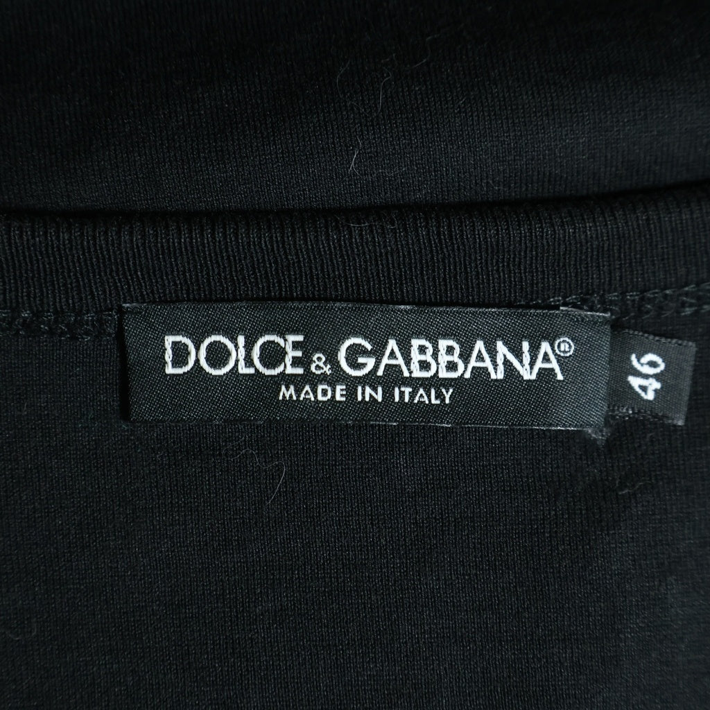 DOLCE & GABBANA(ドルチェアンドガッバーナ) フロントカウボーイパッチ クルーネック半袖カットソーTシャツ ブラック
