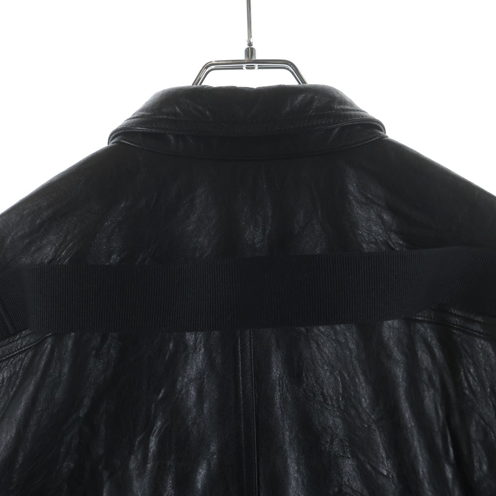 Rick Owens(リックオウエンス) 26SS TOUR ALICE SHIRT ツアーアリスシャツ レザージャケット ブラック RU01F2742-LBE