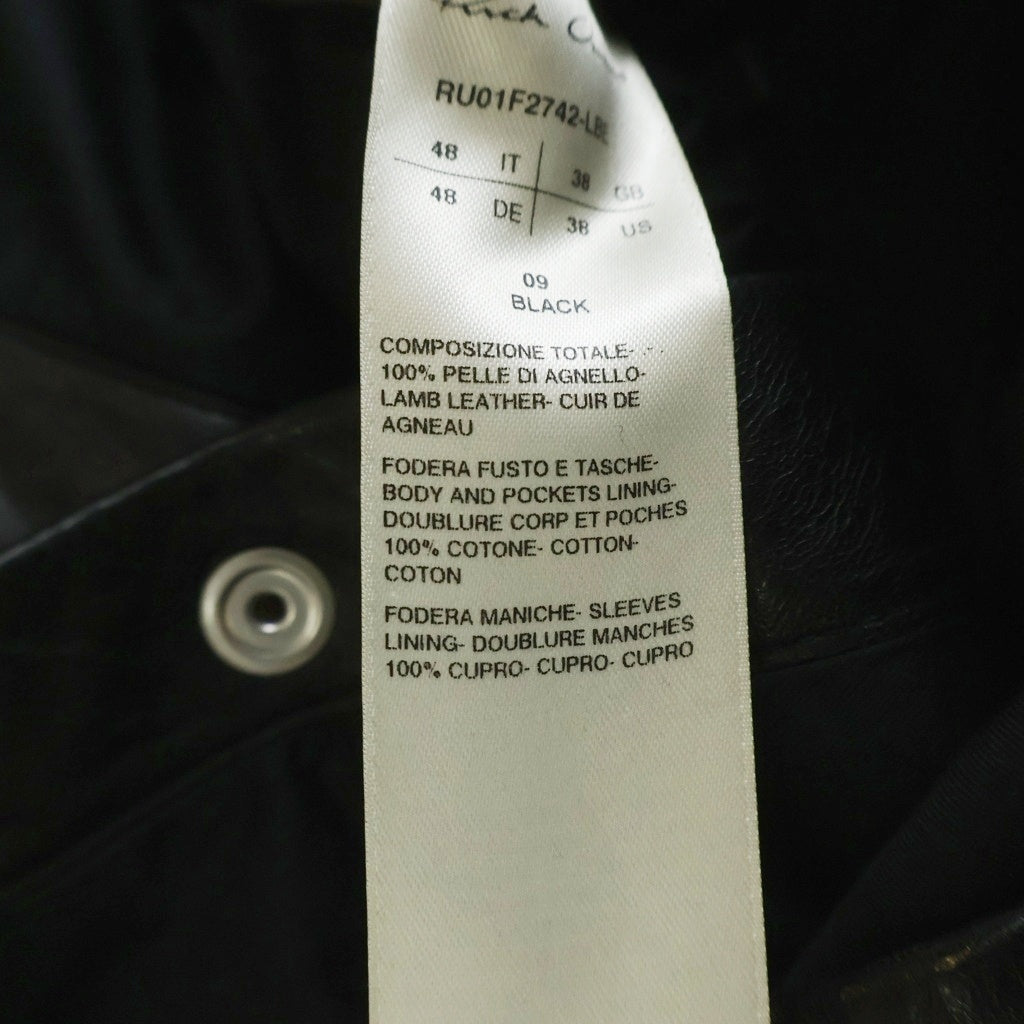 Rick Owens(リックオウエンス) 26SS TOUR ALICE SHIRT ツアーアリスシャツ レザージャケット ブラック RU01F2742-LBE