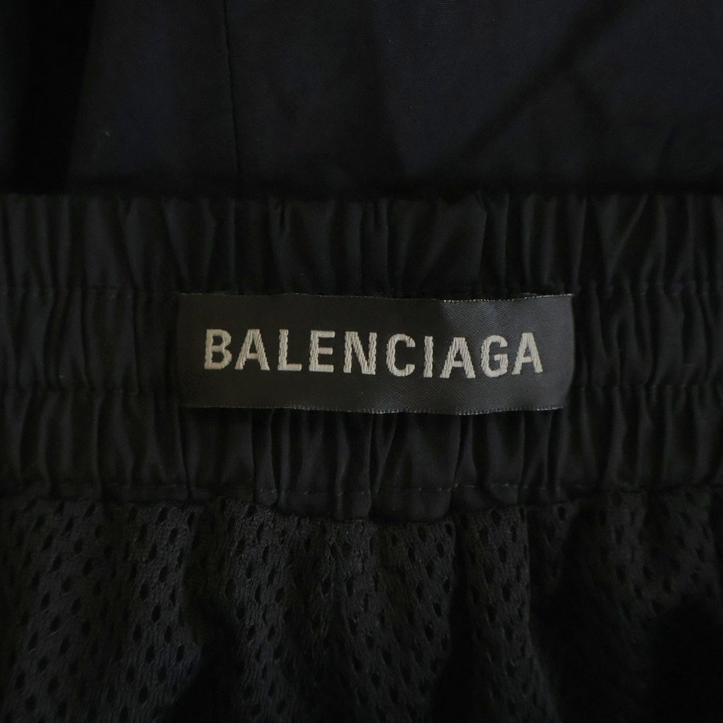 BALENCIAGA(バレンシアガ) LOGO EMBROIDERED MIDI SKIRT ナイロン ロゴエンブロイダリー ミディスカート レディース ブラック 772719 TNQ25