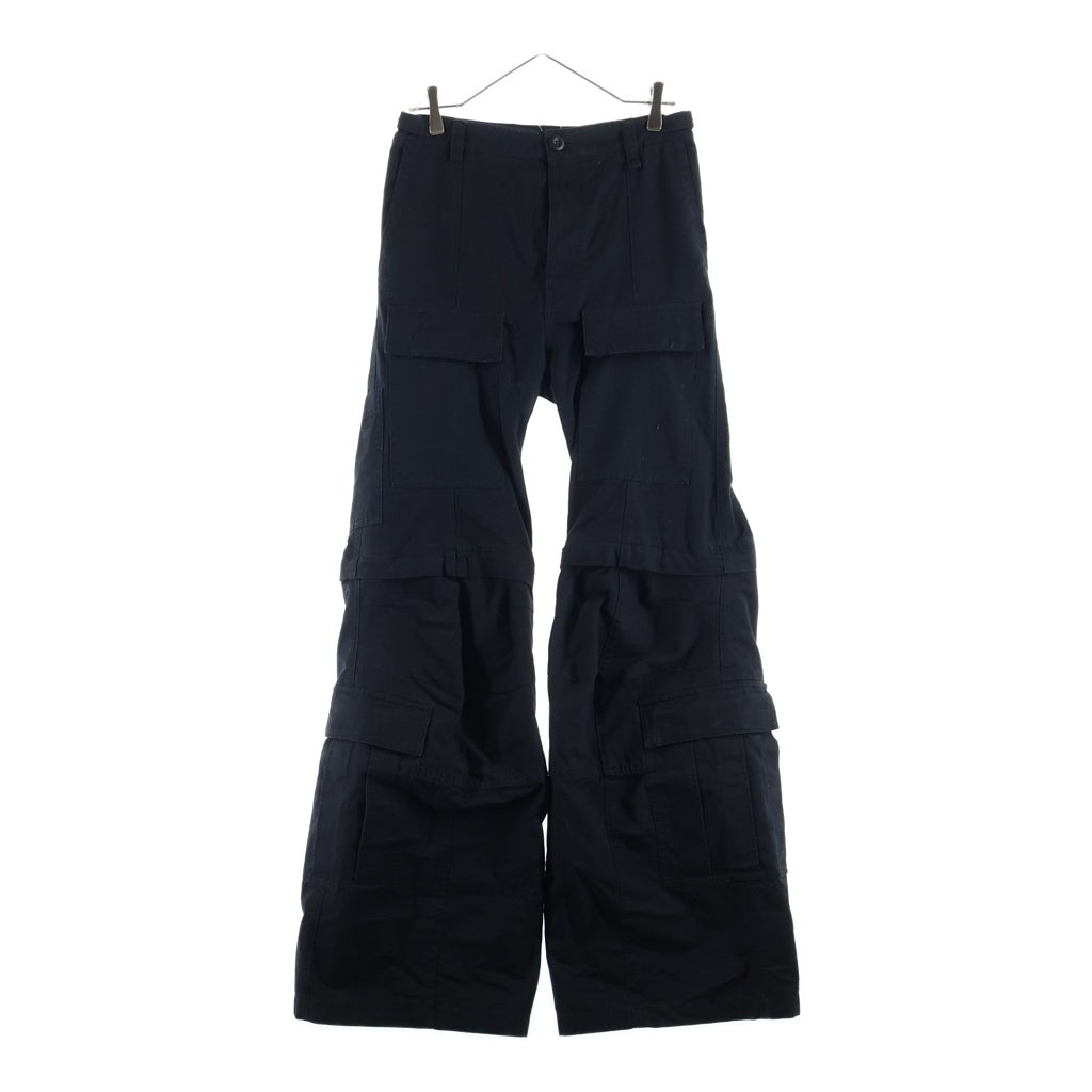 BALENCIAGA(バレンシアガ) 23AW FLARED CARGO PANTS フレアカーゴロングパンツ ブラック 768810 TKP27