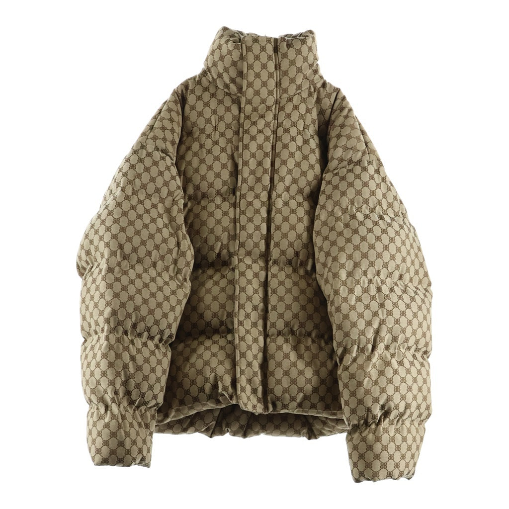 BALENCIAGA(バレンシアガ) ×GUCCI the hacker project グッチ ハッカープロジェクト BB総柄 パフィダウンジャケット 中綿ジャケット ベージュ 681885 TL053 9585