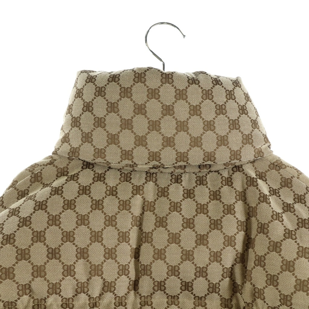 BALENCIAGA(バレンシアガ) ×GUCCI the hacker project グッチ ハッカープロジェクト BB総柄 パフィダウンジャケット 中綿ジャケット ベージュ 681885 TL053 9585