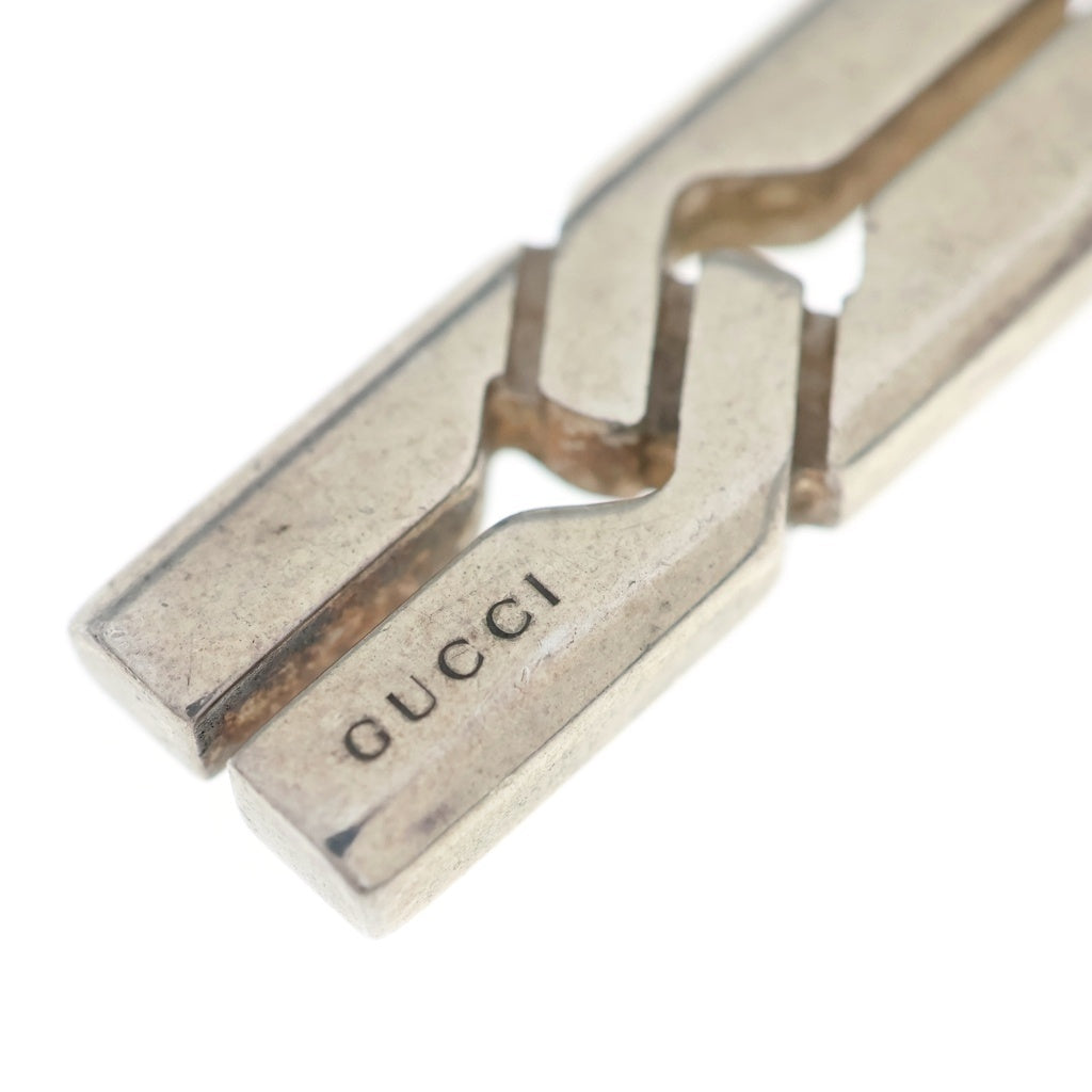 GUCCI(グッチ) インターロッキングGプレート ネックレス シルバー
