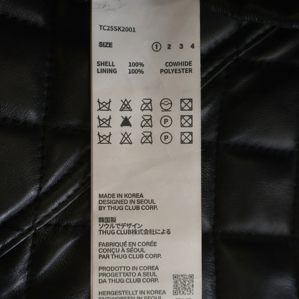 THUG CLUB(サグクラブ) Angels Quilted Short Skirt ショートスカート ブラック TC25SK2001 レディース