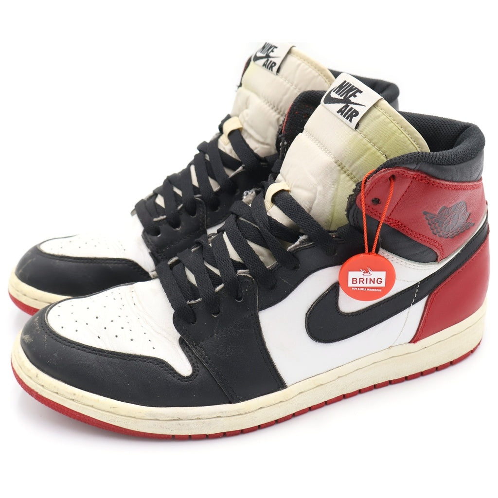 NIKE(ナイキ) 13年 AIR JORDAN1RETO HIGH OG エアジョーダン1 レトロ OG ハイカットスニーカー シューズ レッド 555088-184