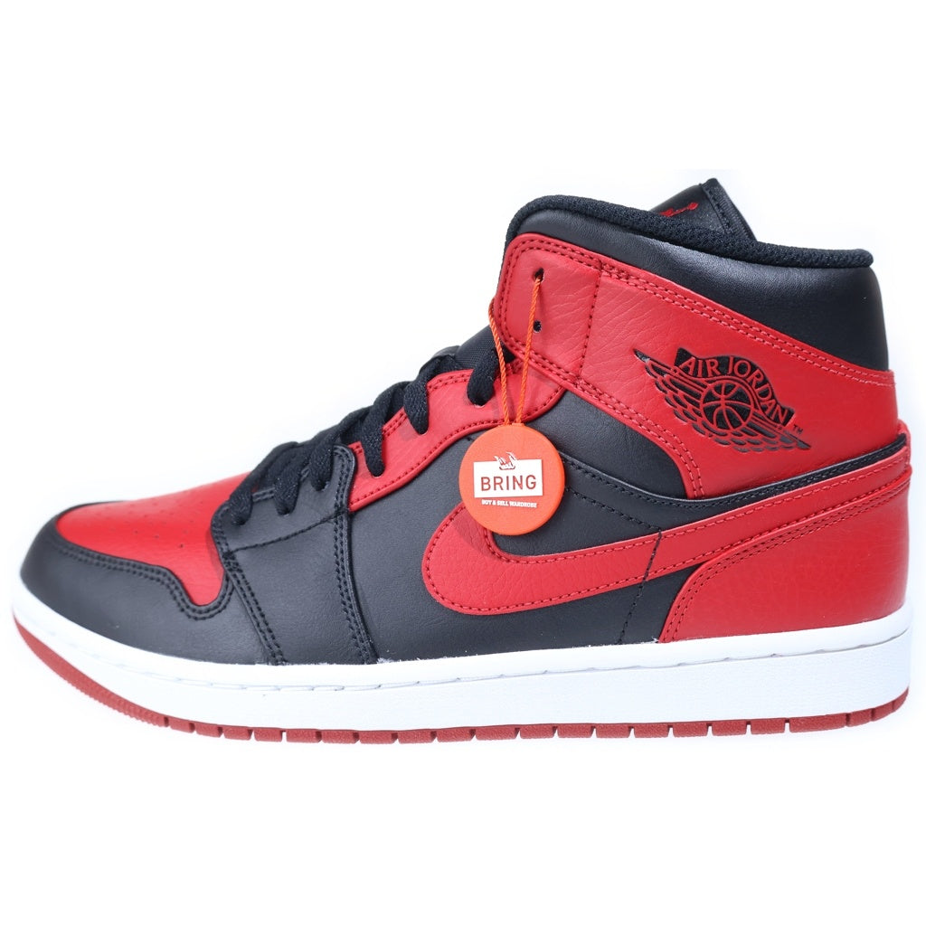 NIKE(ナイキ) AIR JORDAN 1 MID BRED 554724-074 エアージョーダン ブレッド ハイカットスニーカー シューズ ブラック/レッド US10/28cm
