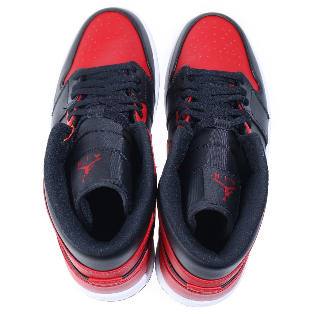 NIKE(ナイキ) AIR JORDAN 1 MID BRED 554724-074 エアージョーダン ブレッド ハイカットスニーカー シューズ ブラック/レッド US10/28cm