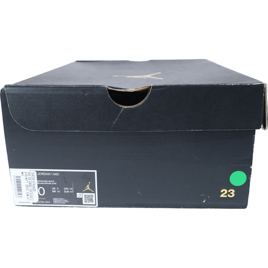 NIKE(ナイキ) AIR JORDAN 1 MID BRED 554724-074 エアージョーダン ブレッド ハイカットスニーカー シューズ ブラック/レッド US10/28cm