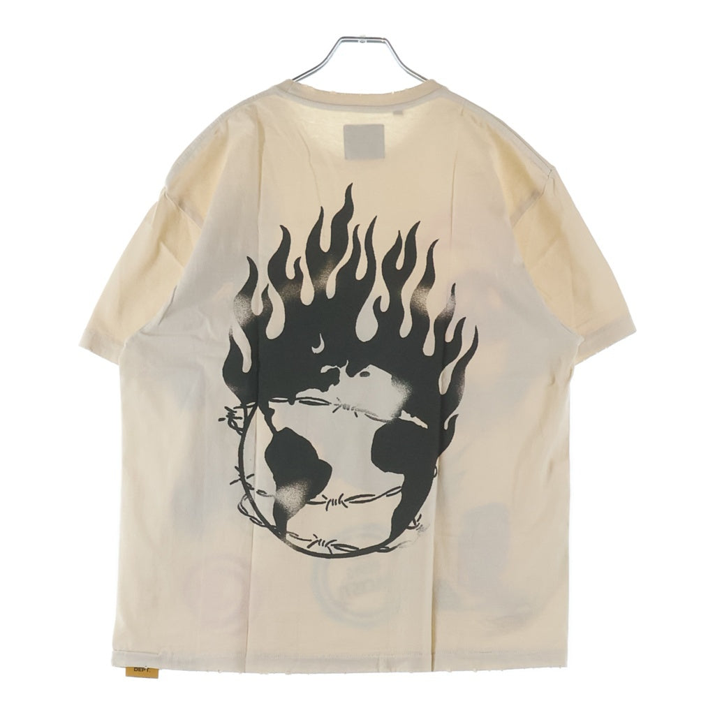 GALLERY DEPT.(ギャラリーデプト) スカルグラフィックプリント 半袖Tシャツ カットソー ホワイト