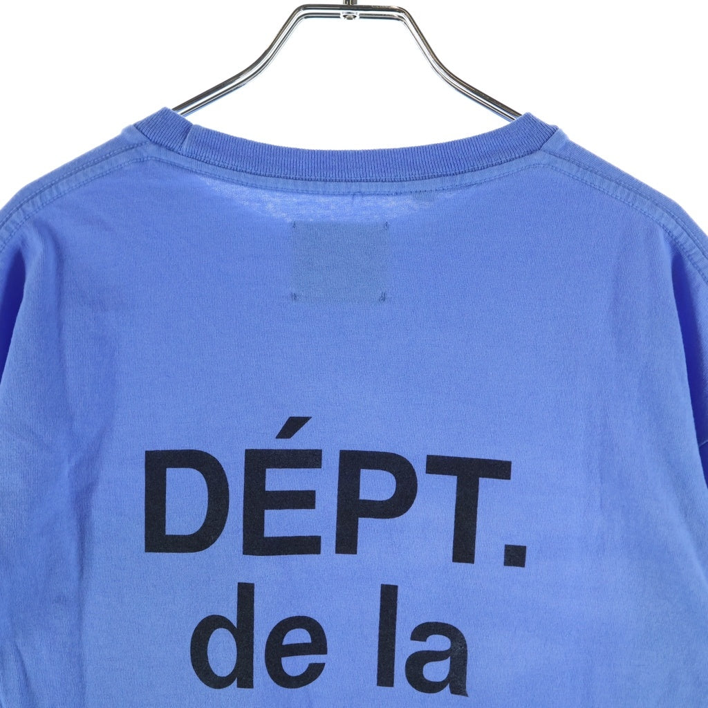 GALLERY DEPT.(ギャラリーデプト) Le Bar Shop LS Tee ポケットロゴ プリント クルーネックロングスリーブ長袖Tシャツ ブルー