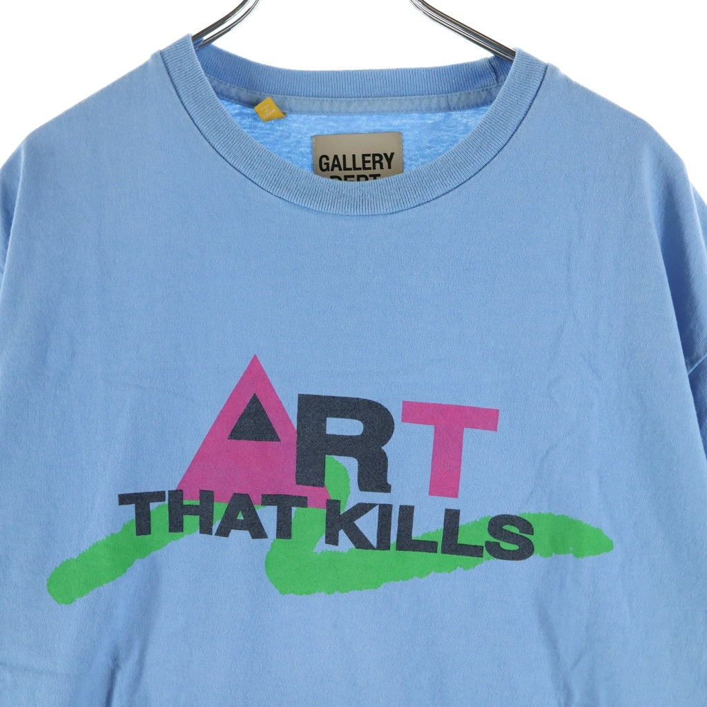 GALLERY DEPT.(ギャラリーデプト) ART THAT KILLS グラフィックプリント半袖Tシャツ カットソー ブルー