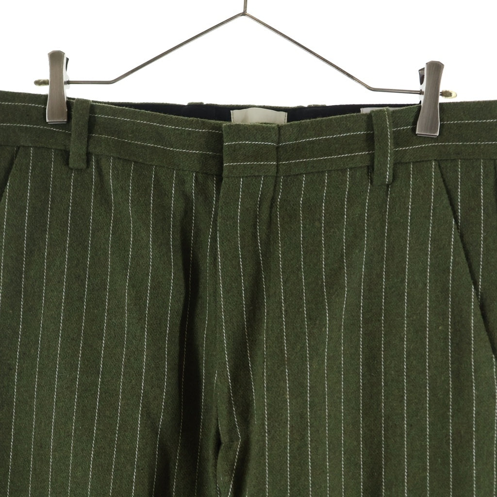 GALLERY DEPT.(ギャラリーデプト) ウールストライプパンツ スラックスパンツ グリーン PSC-5200-F