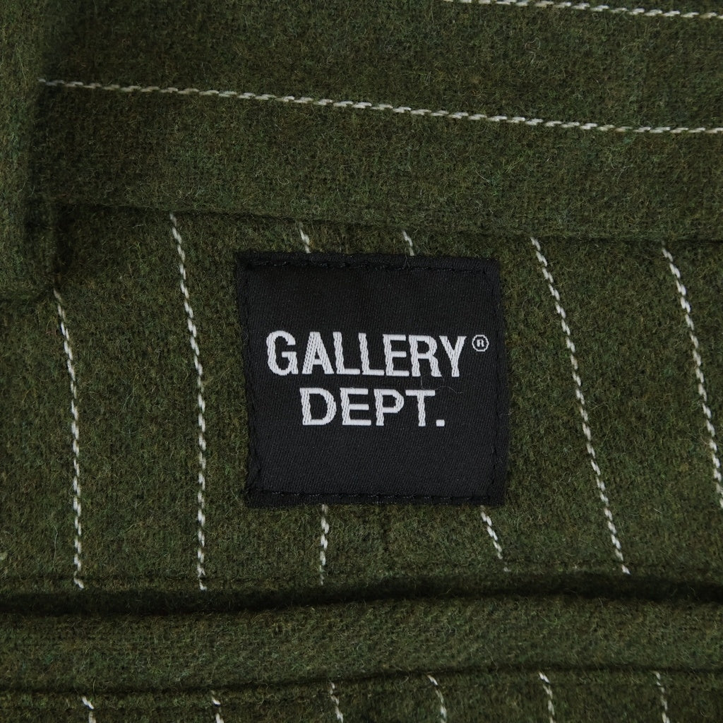 GALLERY DEPT.(ギャラリーデプト) ウールストライプパンツ スラックスパンツ グリーン PSC-5200-F