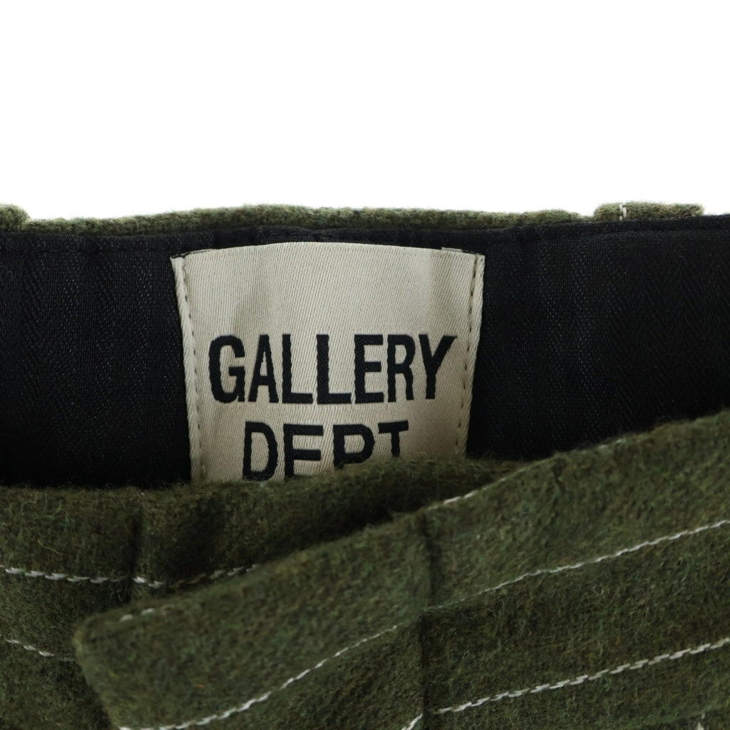 GALLERY DEPT.(ギャラリーデプト) ウールストライプパンツ スラックスパンツ グリーン PSC-5200-F