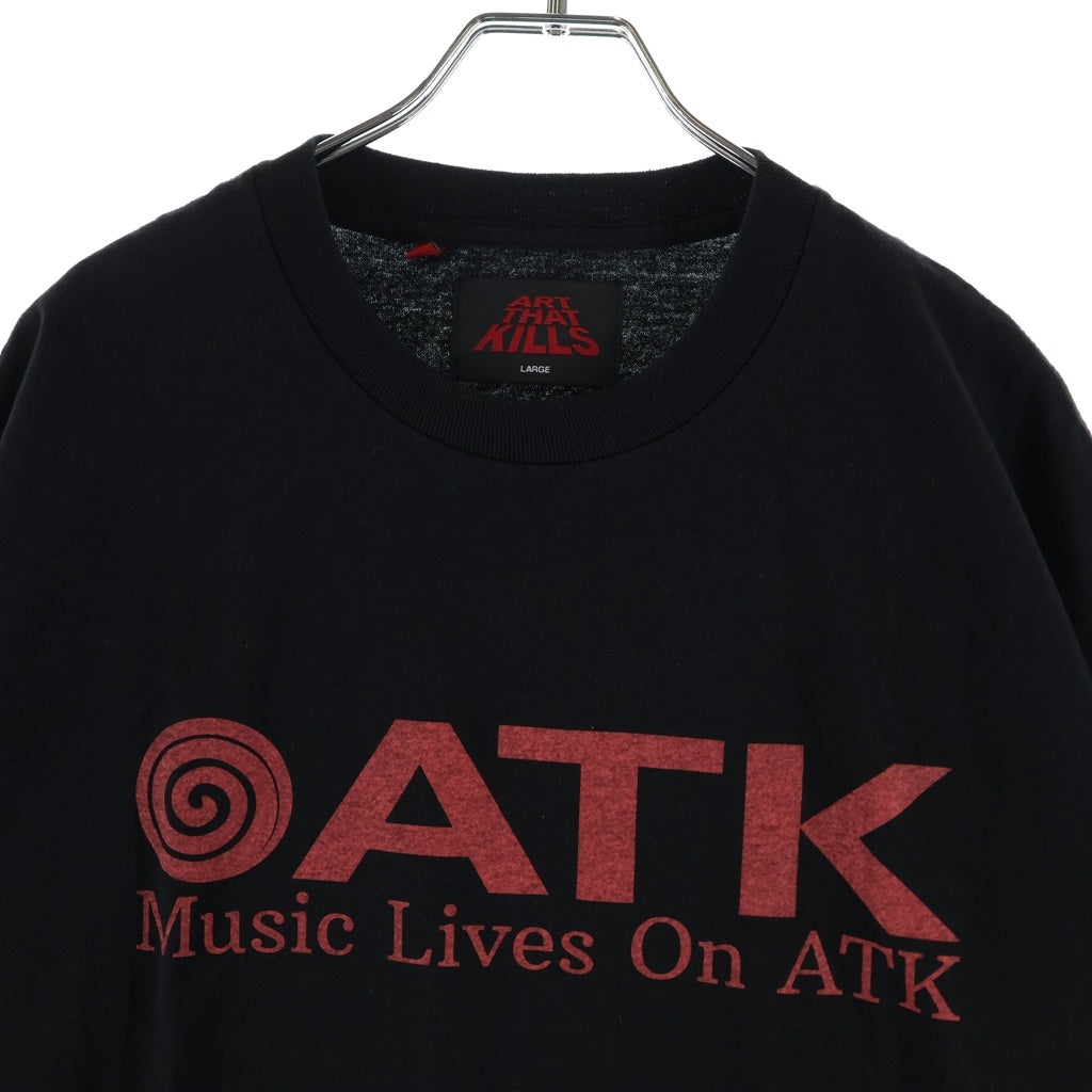 GALLERY DEPT.(ギャラリーデプト) MUSIC LIVES ON ATK TEE グラフィックプリント半袖Tシャツ カットソー ブラック