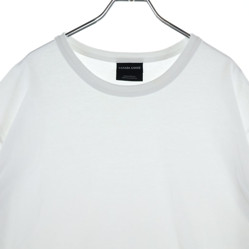 CANADA GOOSE(カナダグース) Gladstone Relaxed T-Shirt グラッドストーン コットンクルーネック半袖Tシャツ ホワイト 1401MW