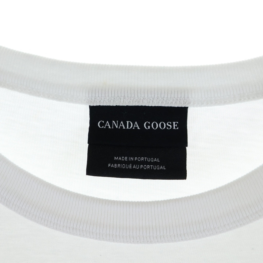 CANADA GOOSE(カナダグース) Gladstone Relaxed T-Shirt グラッドストーン コットンクルーネック半袖Tシャツ ホワイト 1401MW