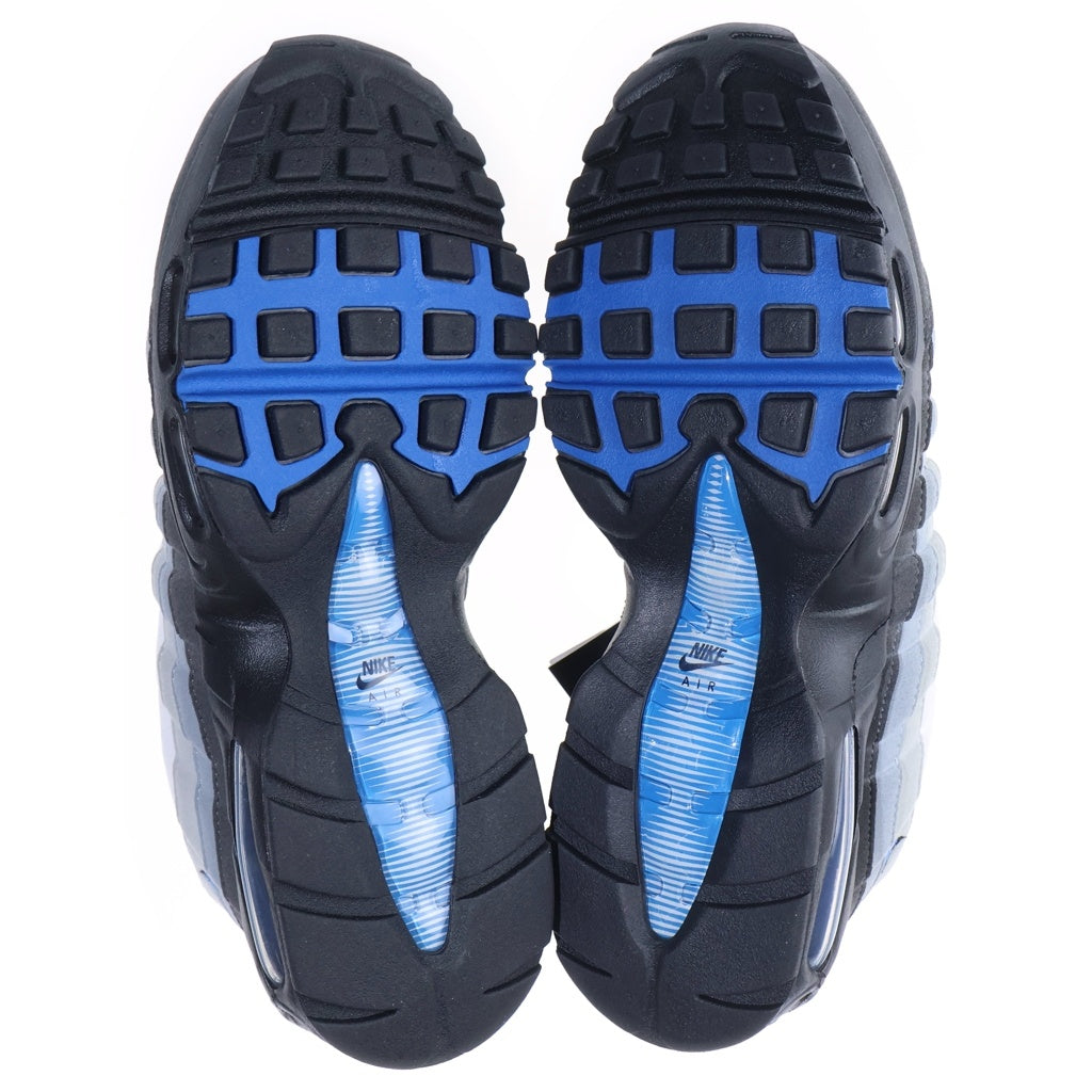 NIKE(ナイキ) AIR MAX 95 BIG BUBBLE WHITE/BLUE SPARK-NEUTRAL GREY エアマックス95 ビックバブル レザーローカットスニーカー ホワイト/ブルー US9/27cm IM7410-100
