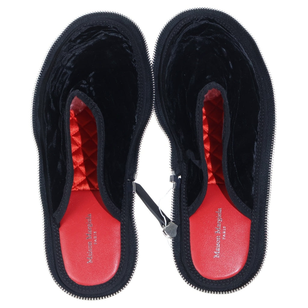 Maison Margiela メゾンマルジェラ フラットシューズ ブラック/レッド 37 S58WX0101 Maison Margiela(メゾンマルジェラ) フラットシューズ ブラック/レッド
