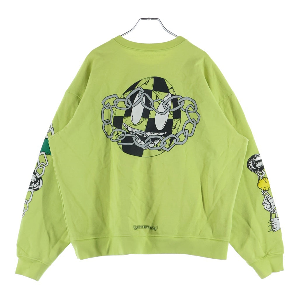 CHROME HEARTS(クロムハーツ) 22AW MATTY BOY PPO HRDWR GRN マッティボーイ プリント クルーネック 長袖Tシャツ イエロー