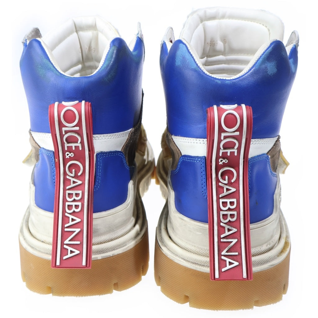 DOLCE & GABBANA(ドルチェアンドガッバーナ) Tracking High Sneaker トラッキング ハイカット スニーカー ホワイト/ブルー