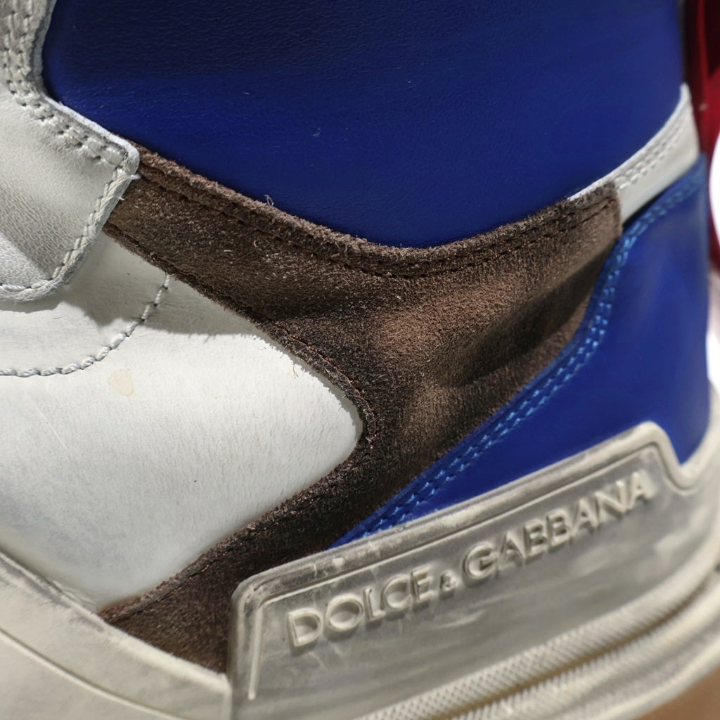 DOLCE & GABBANA(ドルチェアンドガッバーナ) Tracking High Sneaker トラッキング ハイカット スニーカー ホワイト/ブルー