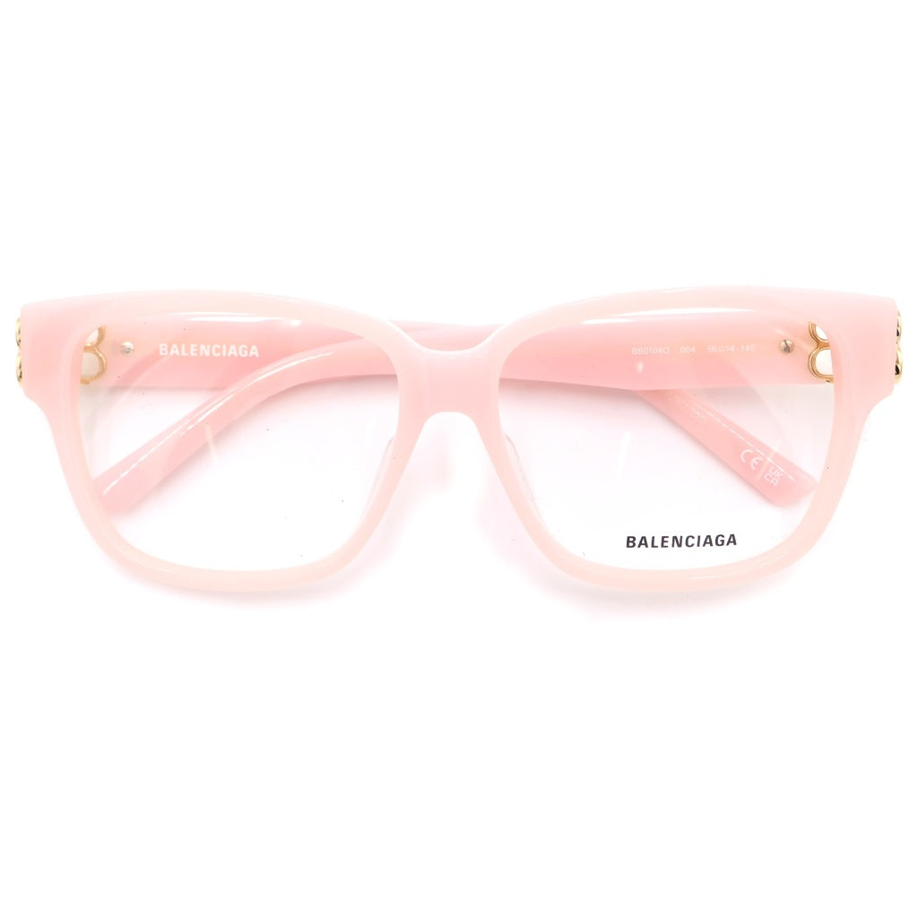 BALENCIAGA(バレンシアガ) スクエア サングラス サイドBBロゴ アイウェア 眼鏡 ピンク BB0104O
