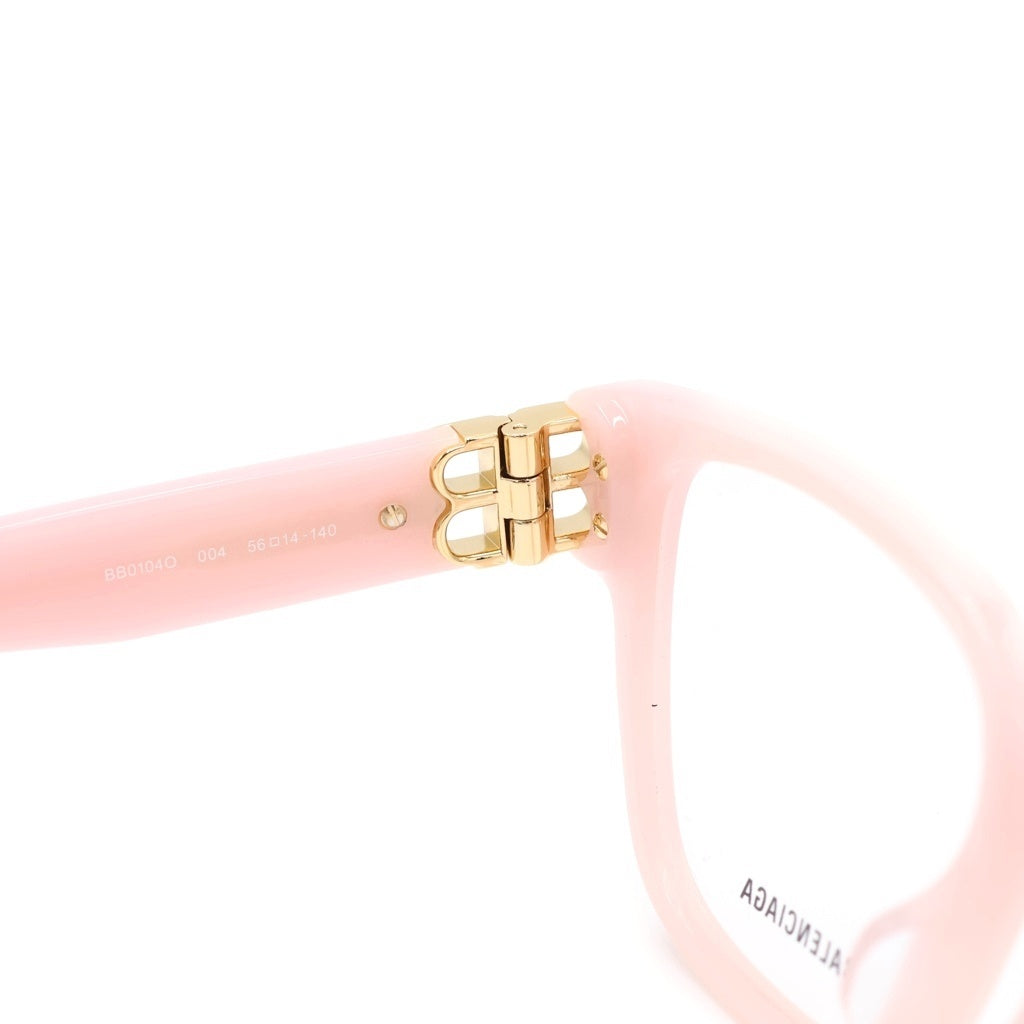 BALENCIAGA(バレンシアガ) スクエア サングラス サイドBBロゴ アイウェア 眼鏡 ピンク BB0104O