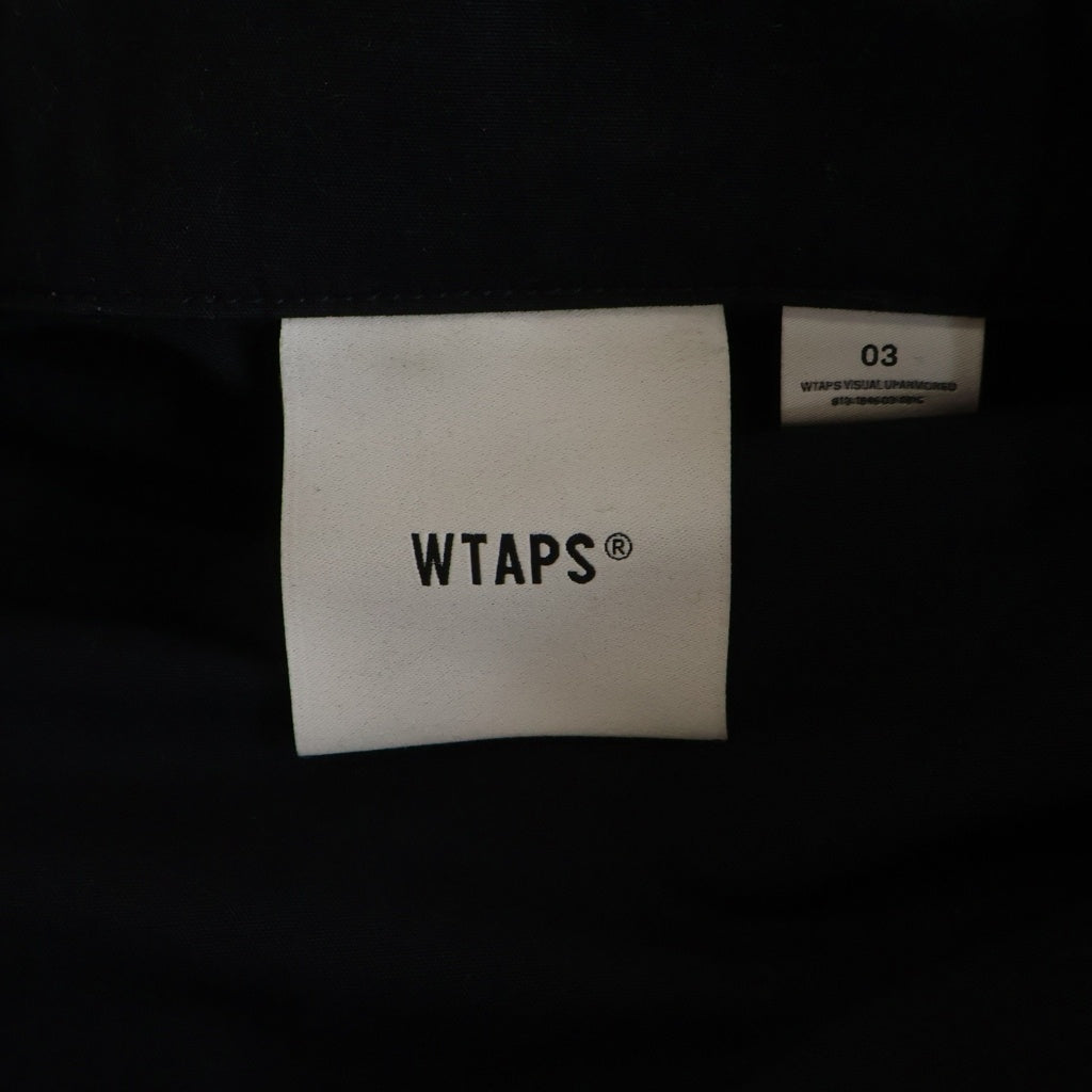 WTAPS(ダブルタップス) 26SS NYCO WEATHER CORDURA ボタンアップ 襟付きコットンジャケット ネイビー 261WVDT-SHM02