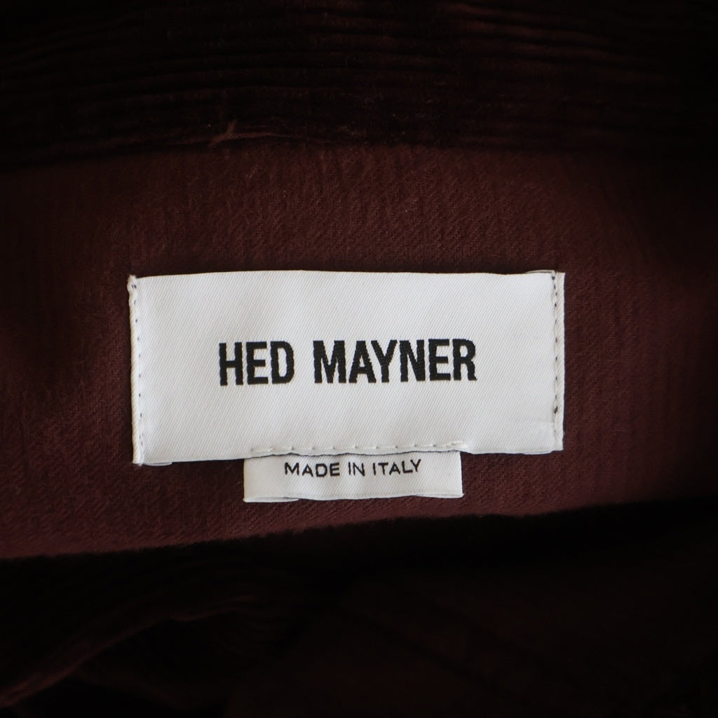 HED MAYNER(ヘドメイナー) ボタンアップ コーデュロイオーバーシャツジャケット レッド HMMZ67015T HZ100