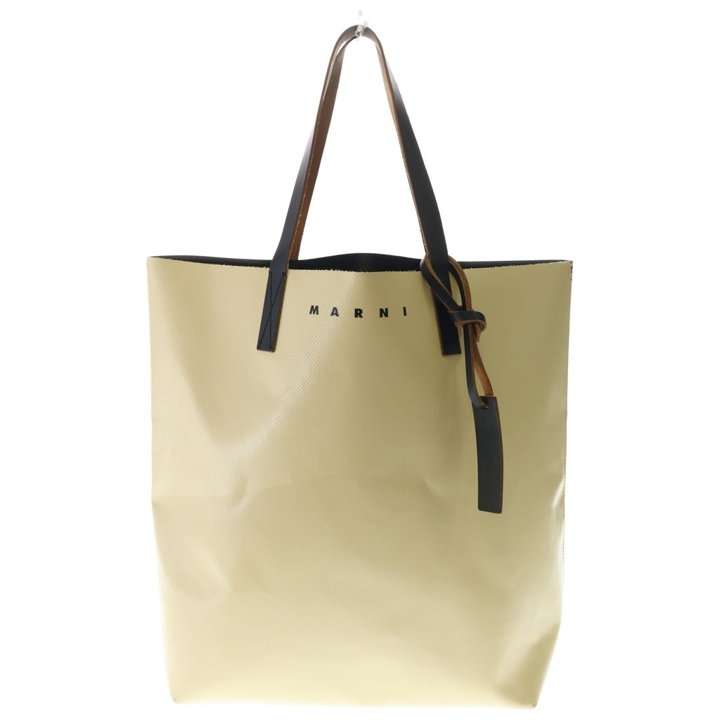 MARNI(マルニ) TRIBECA トライベッカ PVCトートバック ブラック/ベージュ レディース