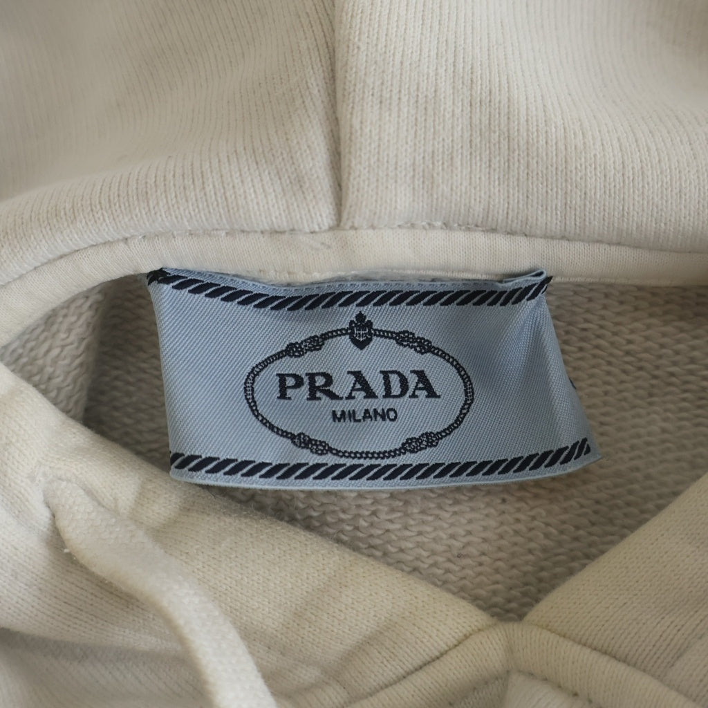 PRADA(プラダ) 21SS×Raf Simon ラフシモンズ グラフィックプリント オーバーサイズ フーディ パーカー ホワイト 134628 S211 1YQR