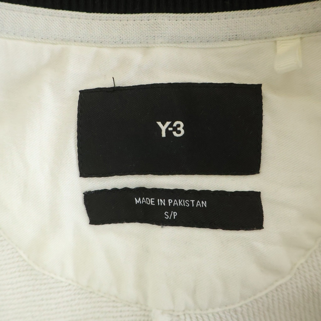 Y-3(ワイスリー) ハーフジップ プルオーバースウェット・トレーナー ホワイト/ブラック