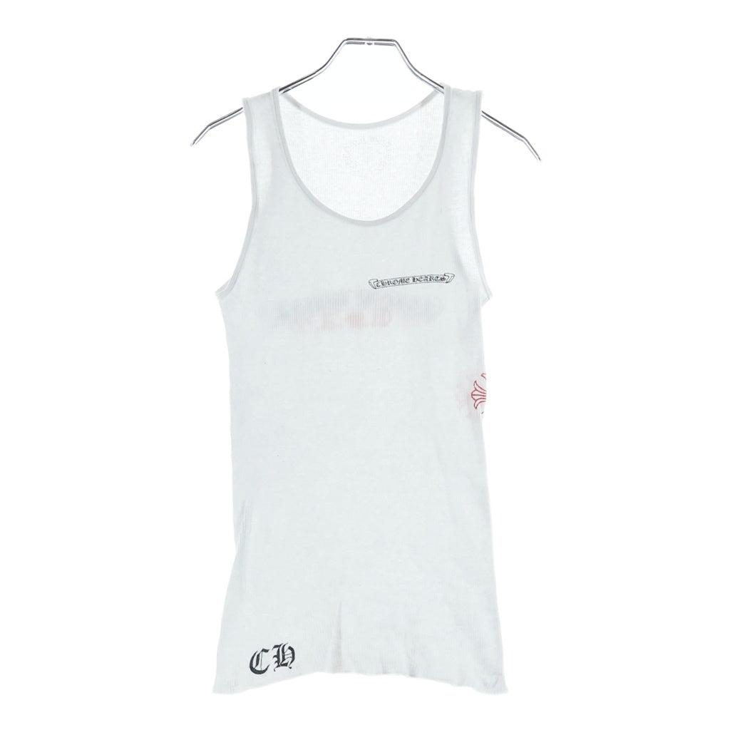 CHROME HEARTS(クロムハーツ) OLD SCRL LOGO TANK スクロール ロゴ タンクトップ ノースリーブ ホワイト