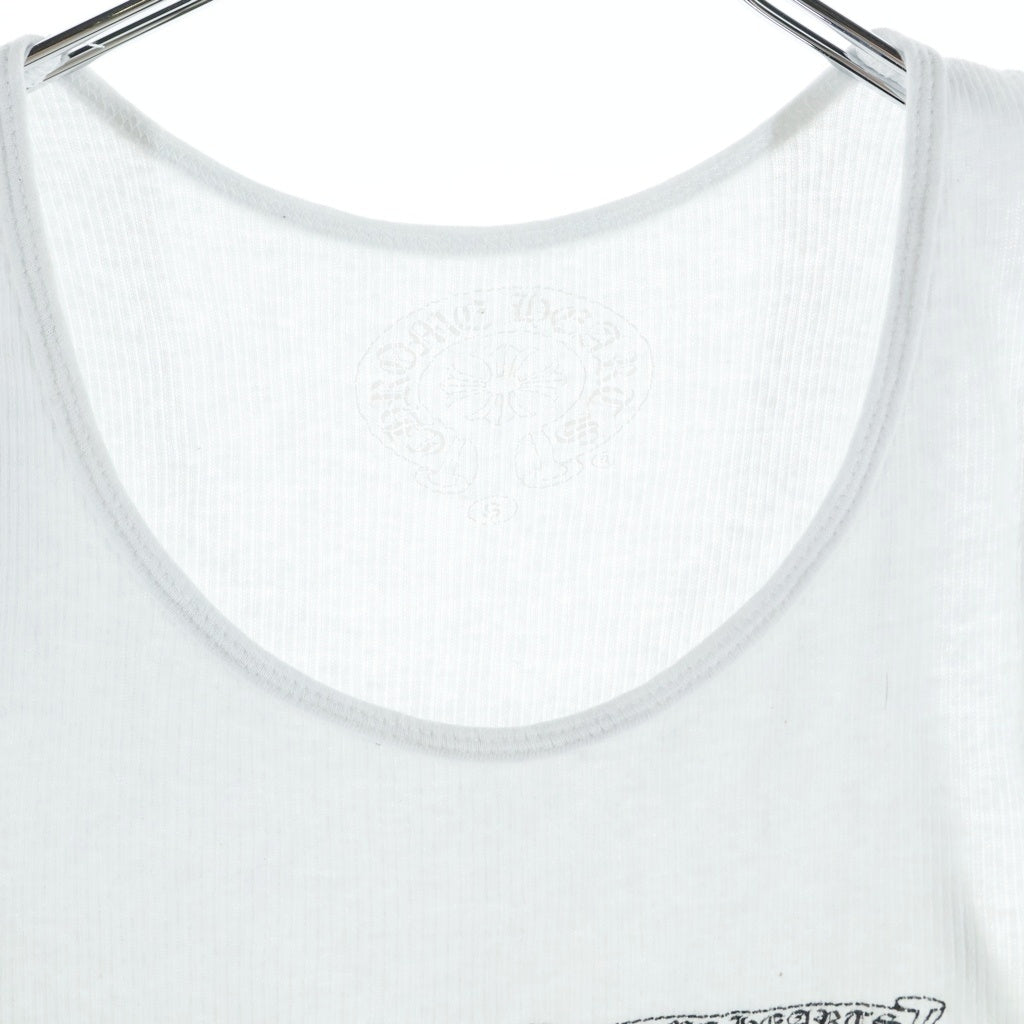 CHROME HEARTS(クロムハーツ) OLD SCRL LOGO TANK スクロール ロゴ タンクトップ ノースリーブ ホワイト